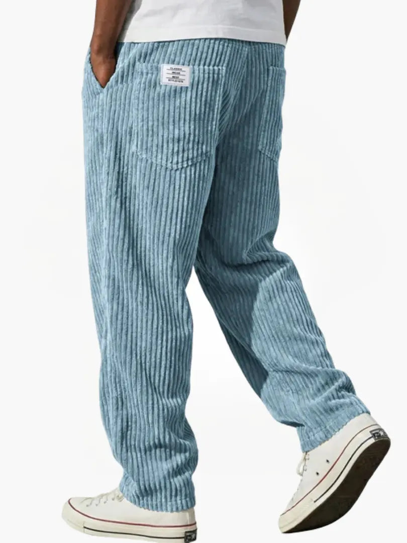 Faren Textured Drawstring Corduroy Trousers
