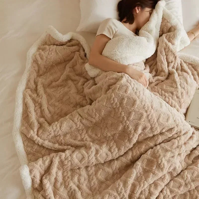 Cozy Thick Wool Winter Blanket