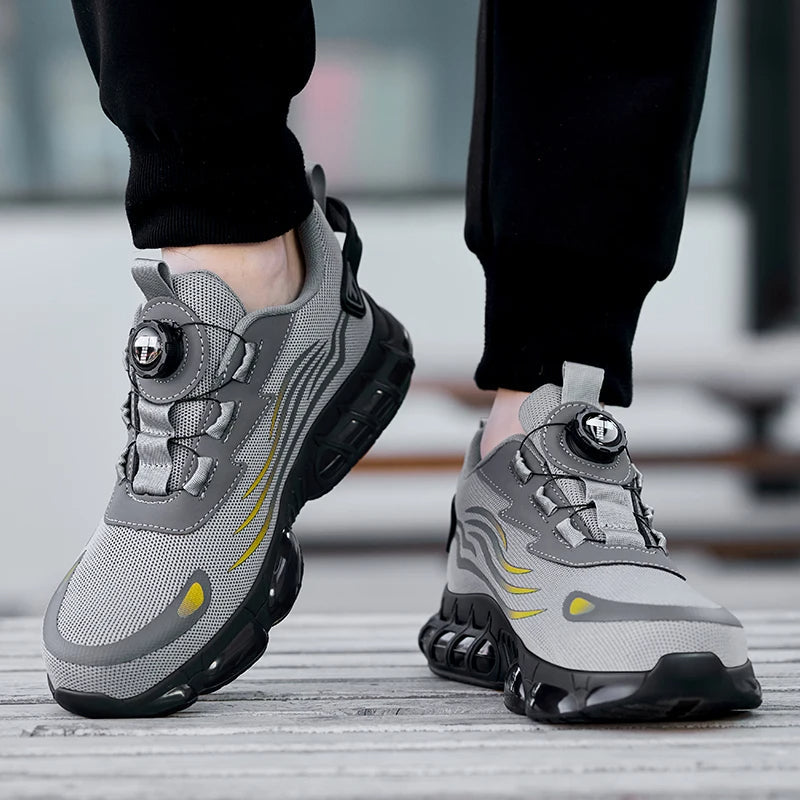 Steel Toe Safety Sneakers With Twist Lock Closure
