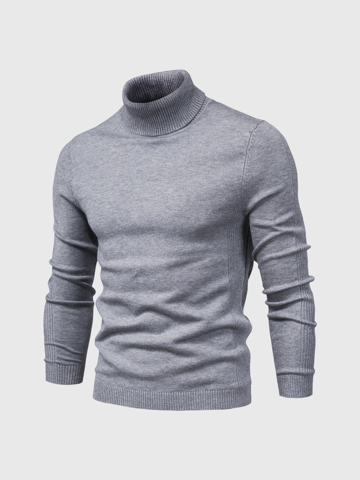 Soft Washable Cotton Turtleneck Sweater