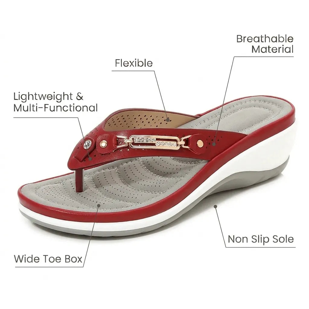 Orthopedic Women's Slip-On Slippers with Contoured Footbed