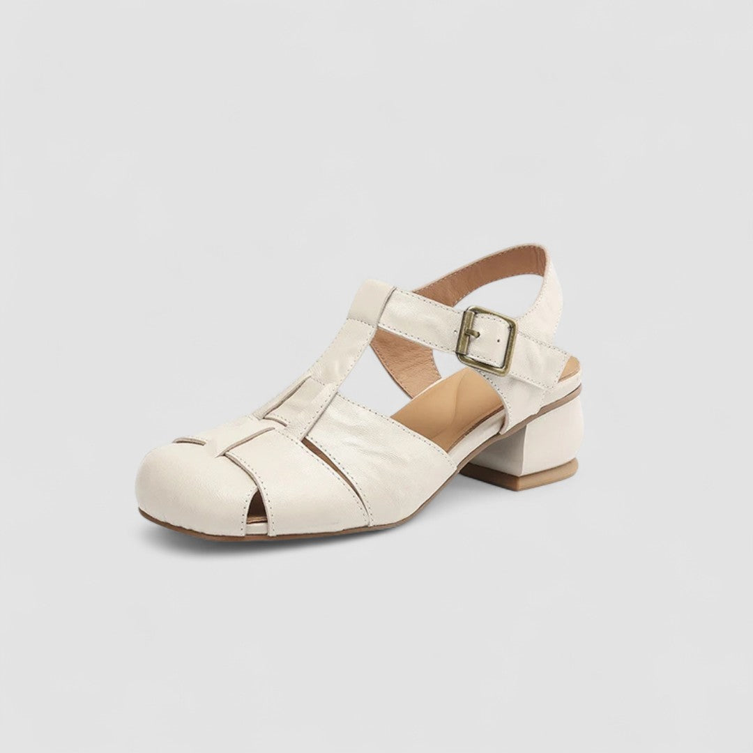 Block Heel Mary Jane Shoes With Ankle Strap