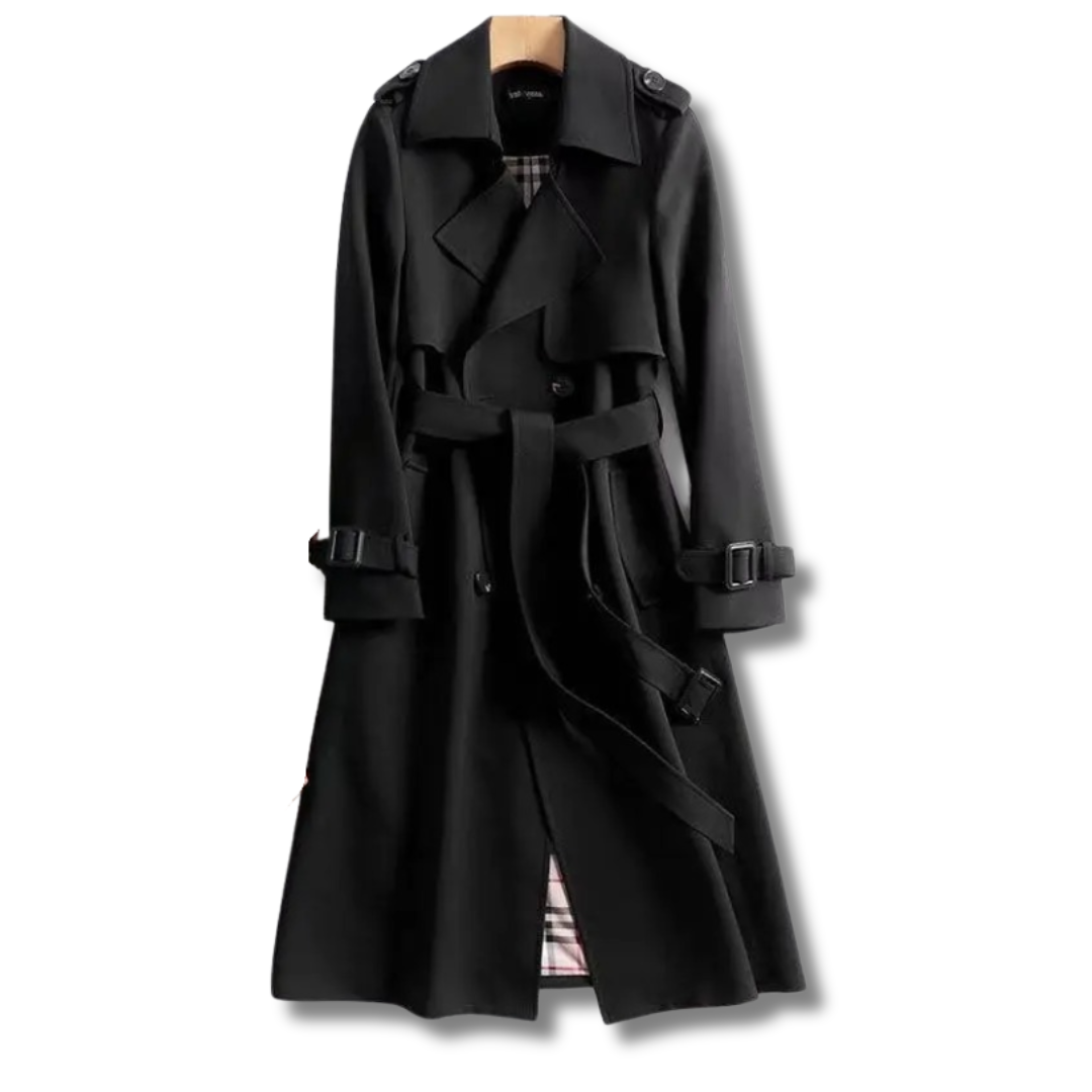Belted Double-Breasted Trench Coat for Women