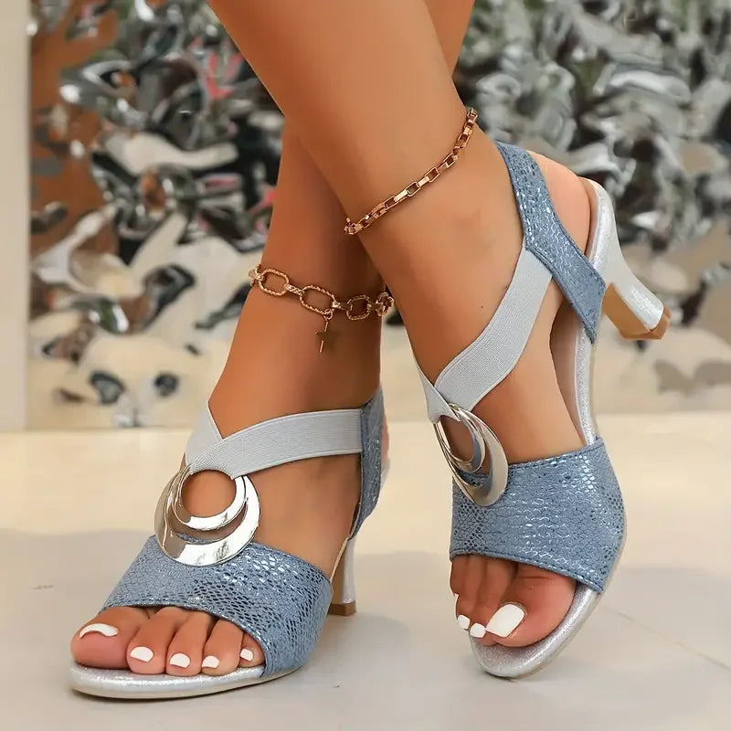 Nerea Strappy Open Toe Block Heels