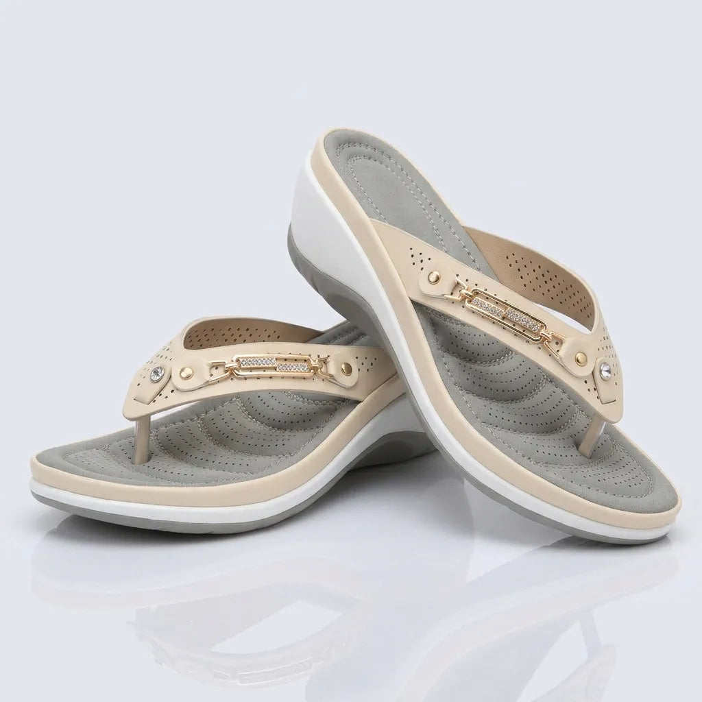 Orthopedic Women's Slip-On Slippers with Contoured Footbed