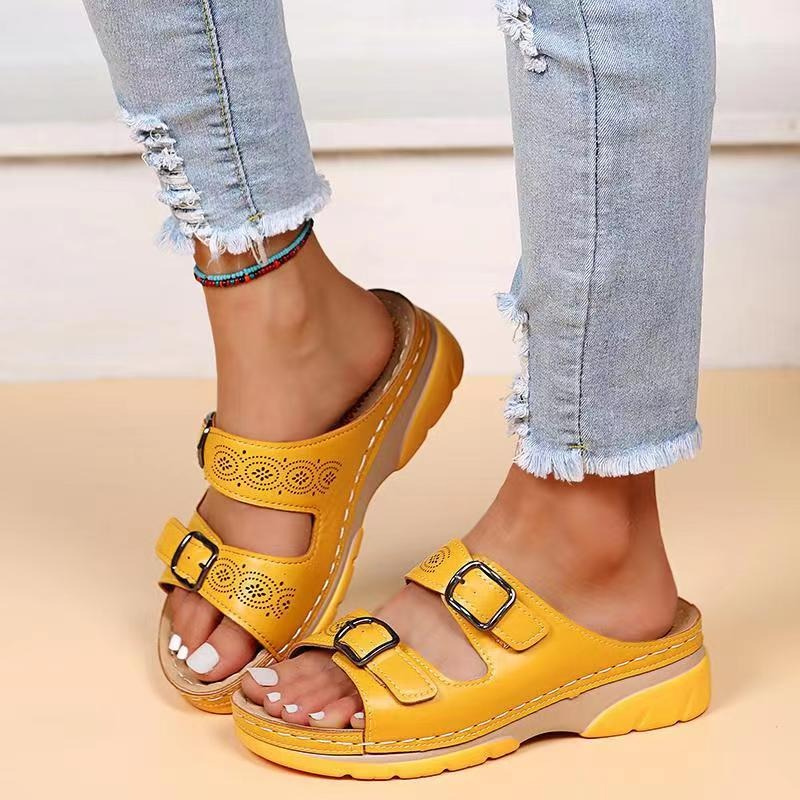 Wide Fit Orthopedic Sandals with PU Cushioned Sole