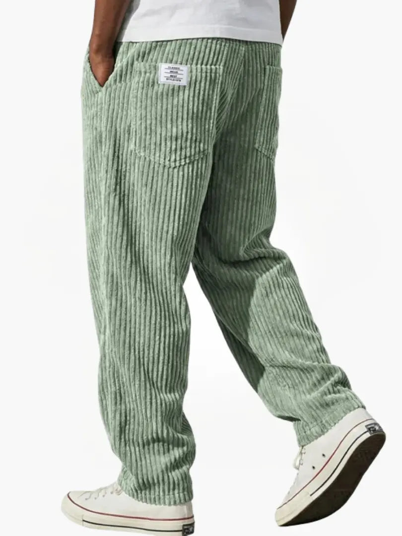 Faren Textured Drawstring Corduroy Trousers