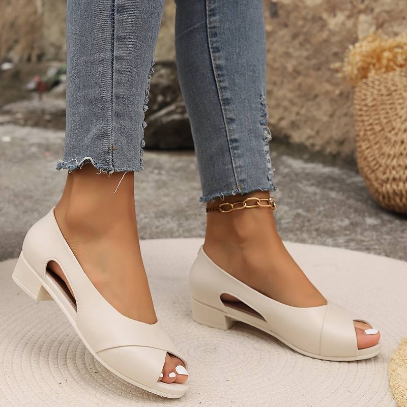 Orthopedic Heeled Sandals With Cushioned Footbed