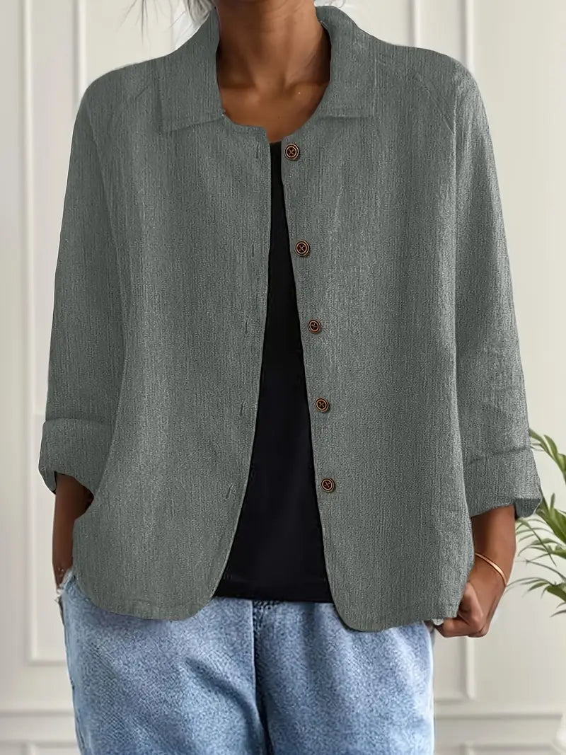 Lightweight Cotton Linen Shirt Cardigan