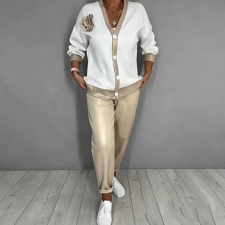 Ulyssa Button-Front Two-Piece Set