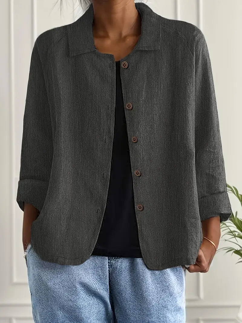 Lightweight Cotton Linen Shirt Cardigan