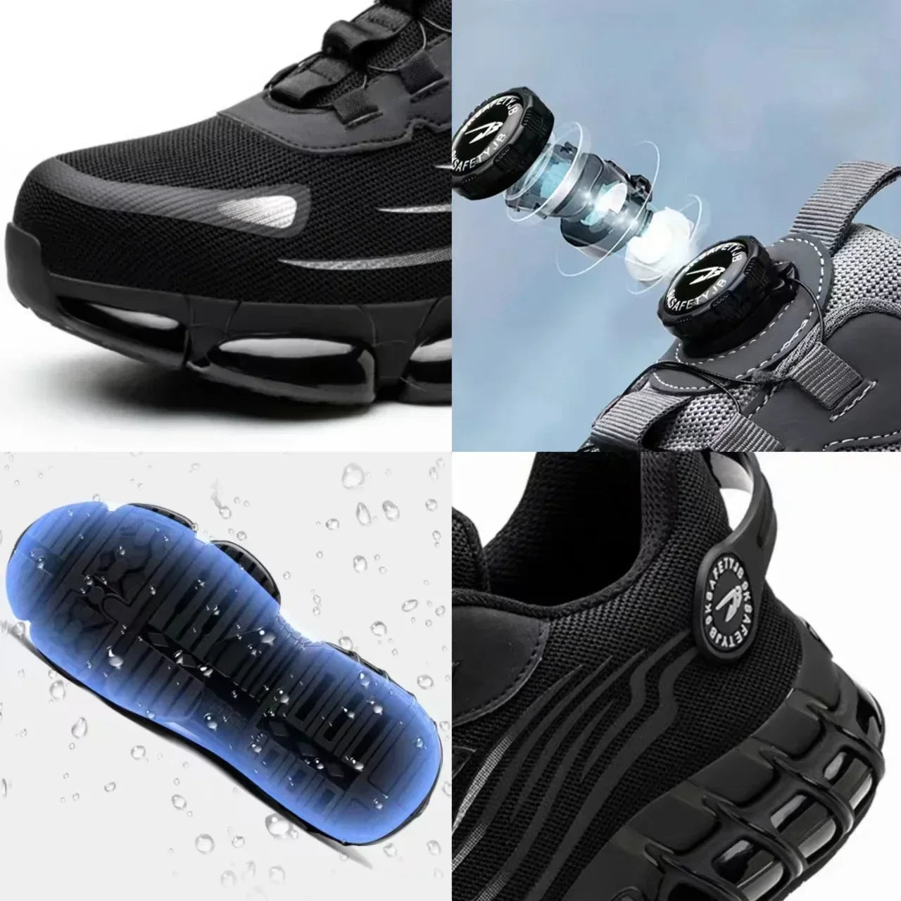 Steel Toe Safety Sneakers With Twist Lock Closure