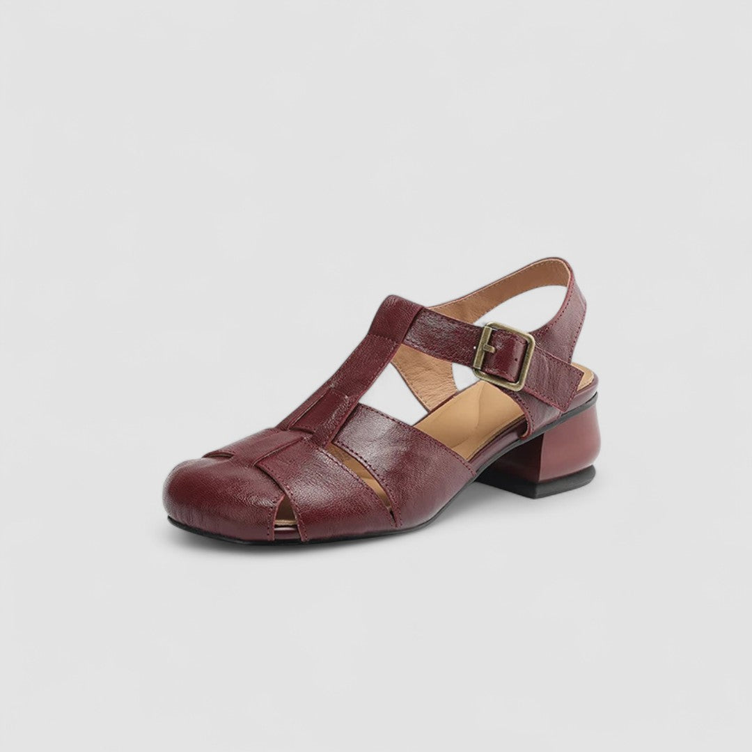 Block Heel Mary Jane Shoes With Ankle Strap
