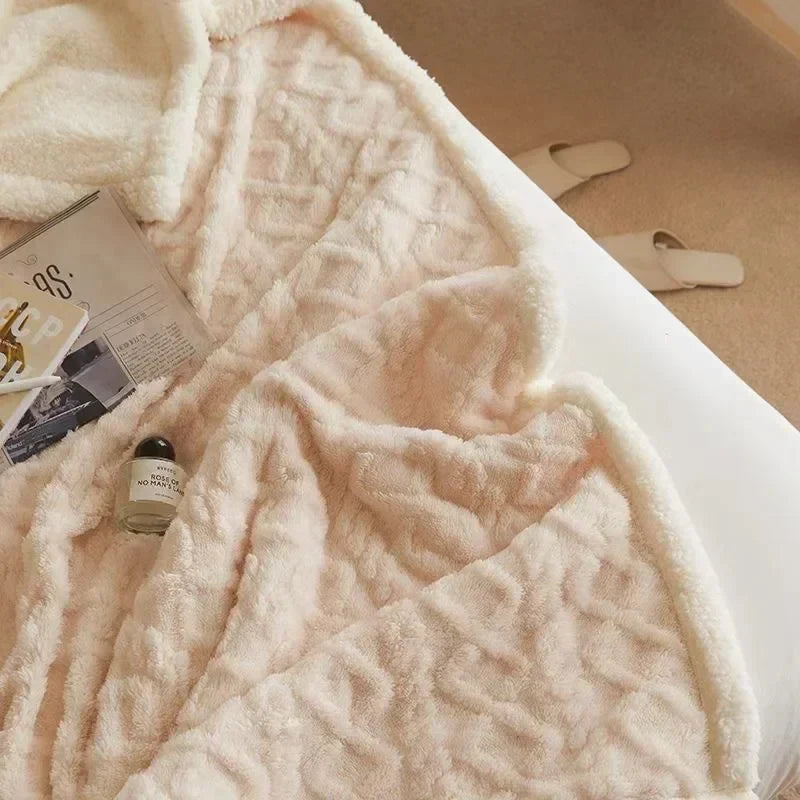 Cozy Thick Wool Winter Blanket