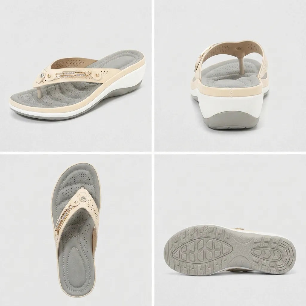 Orthopedic Women's Slip-On Slippers with Contoured Footbed