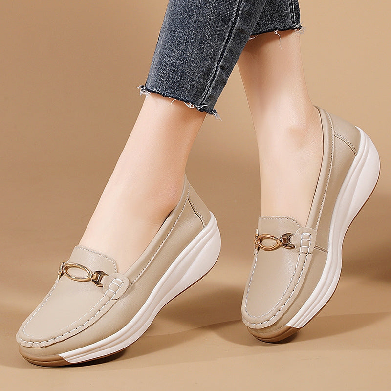 Genuine Leather Slip-On Loafers