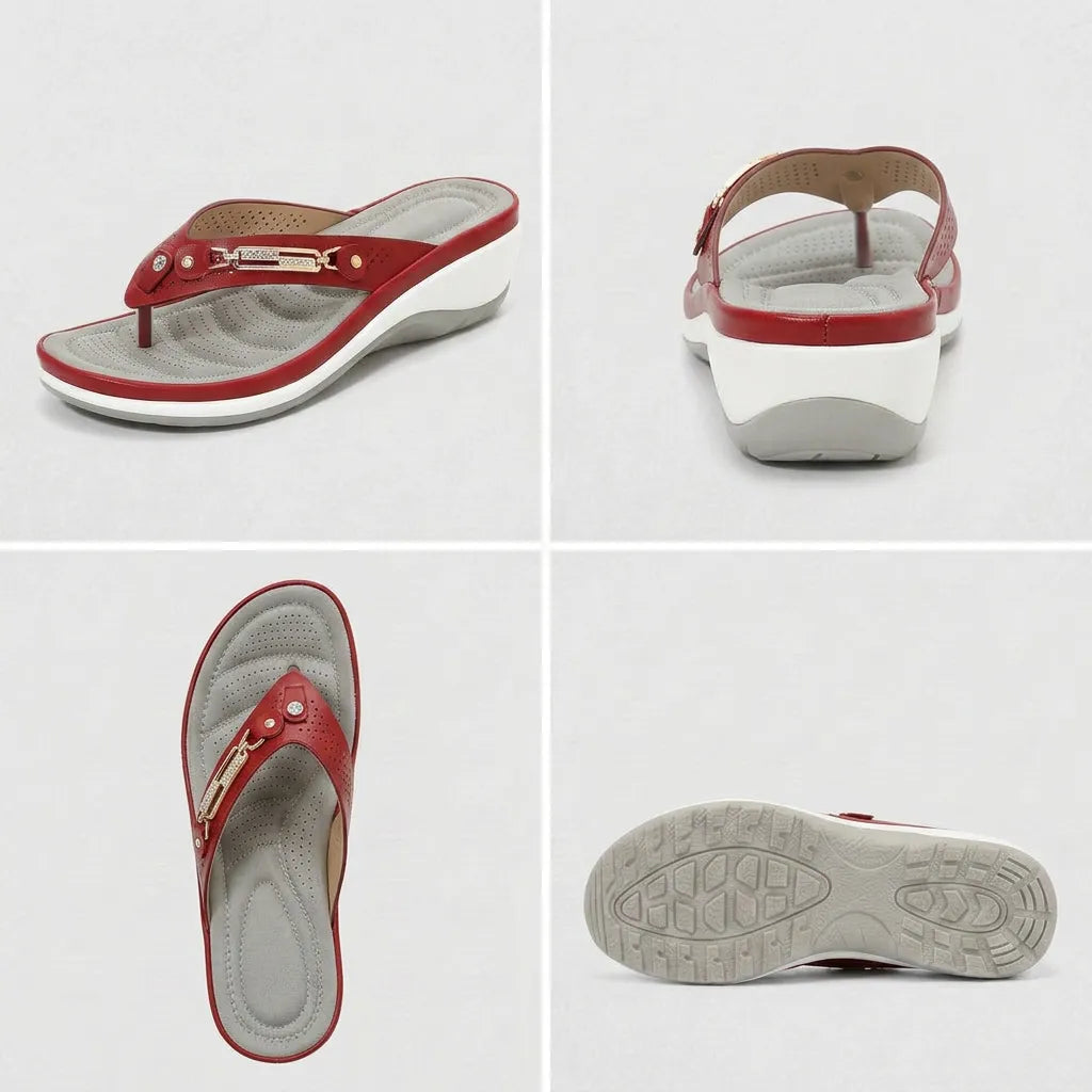 Orthopedic Women's Slip-On Slippers with Contoured Footbed