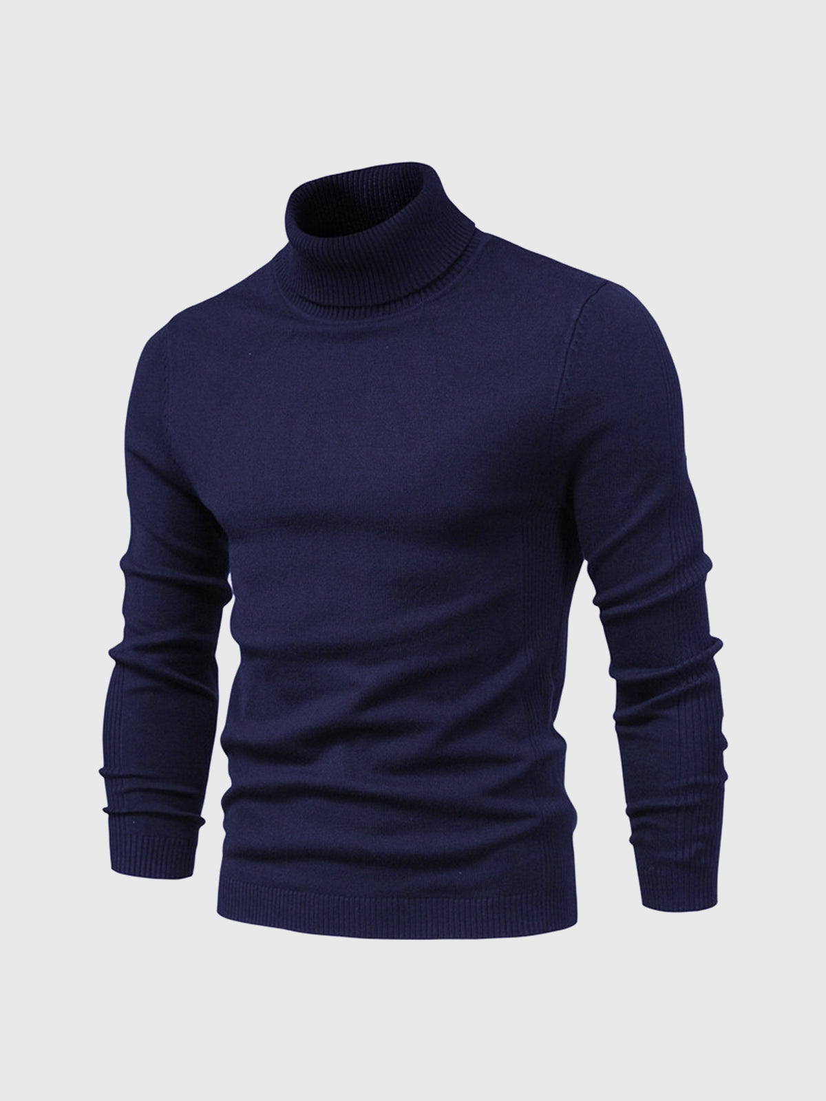 Soft Washable Cotton Turtleneck Sweater