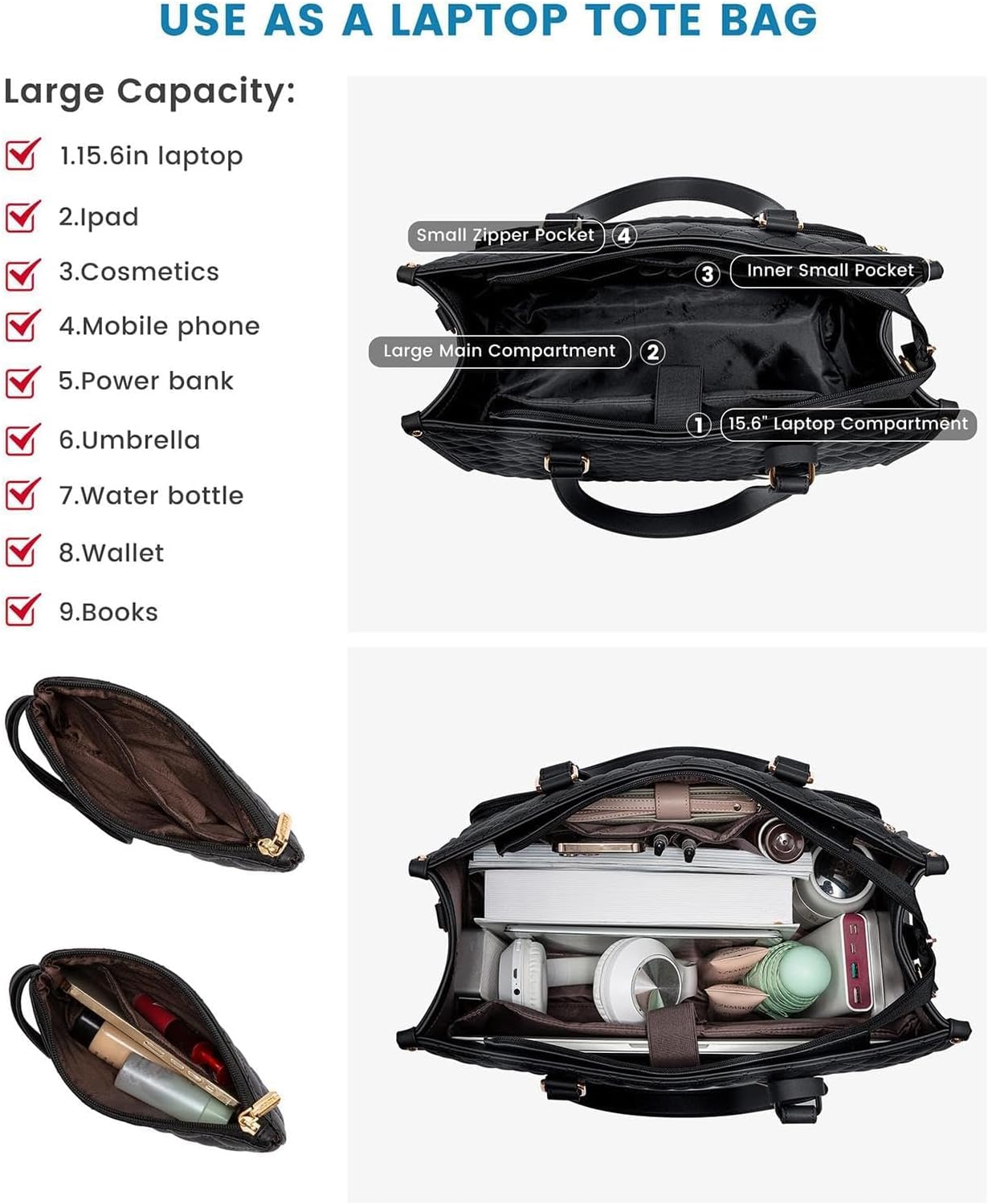 Insulated 2-in-1 Lunch And Laptop Tote