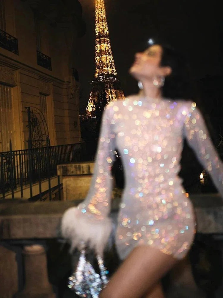 Metallic Shimmering Mini Dress