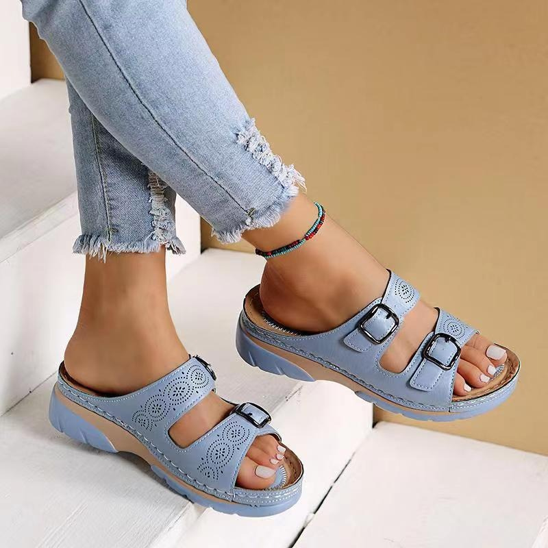 Wide Fit Orthopedic Sandals with PU Cushioned Sole