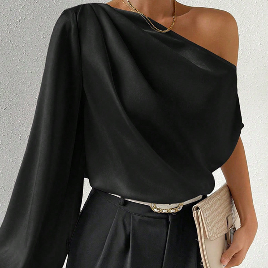 Smooth Satin Structured Fit Blouse