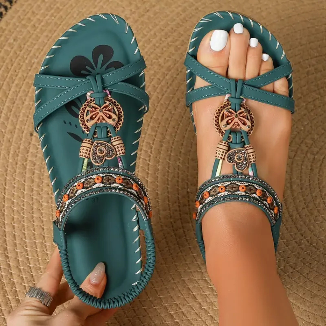 Women's Flat T-Strap Orthopedic Summer Sandals