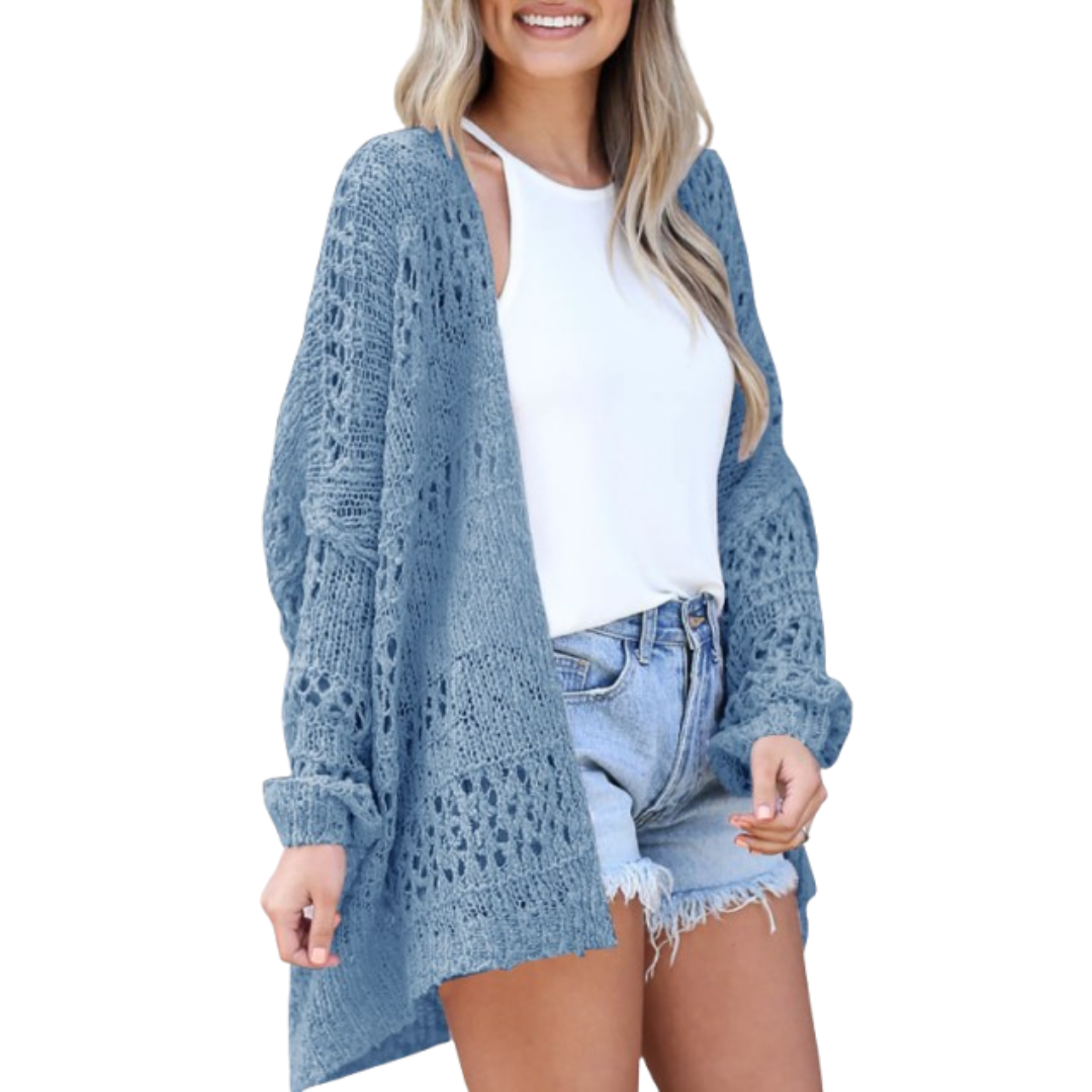 Oversized Open Knit Boho Cardigan For Summer