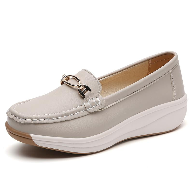 Genuine Leather Slip-On Loafers