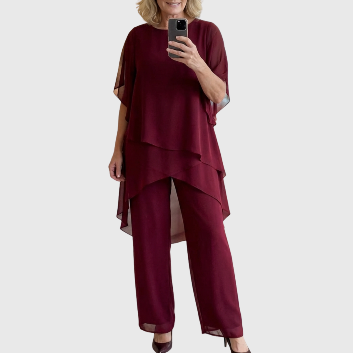 Draped Palazzo Trouser Suit