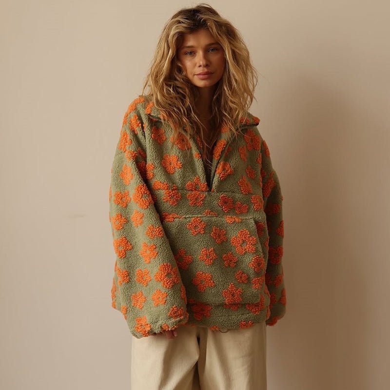 Celestine Floral Teddy Fleece Jumper
