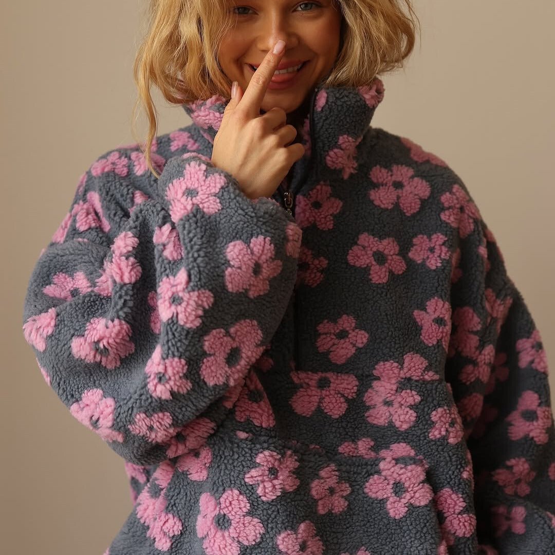 Celestine Floral Teddy Fleece Jumper
