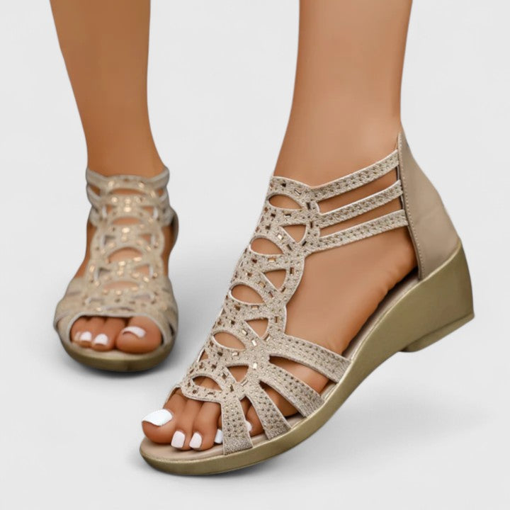 Cushioned Flat Sandals with Arch Support for Women