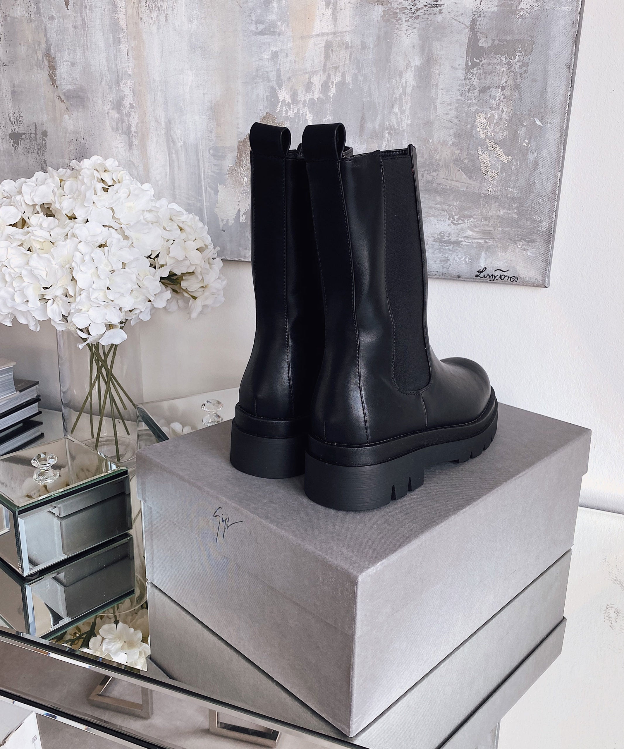 Sleek Long Boots in Black