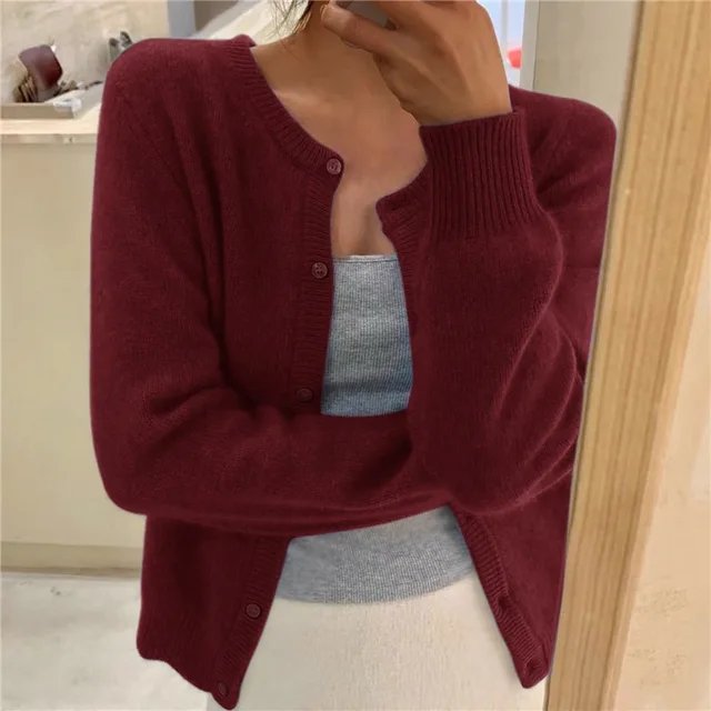 Elowen Soft Knit Button-Front Cardigan
