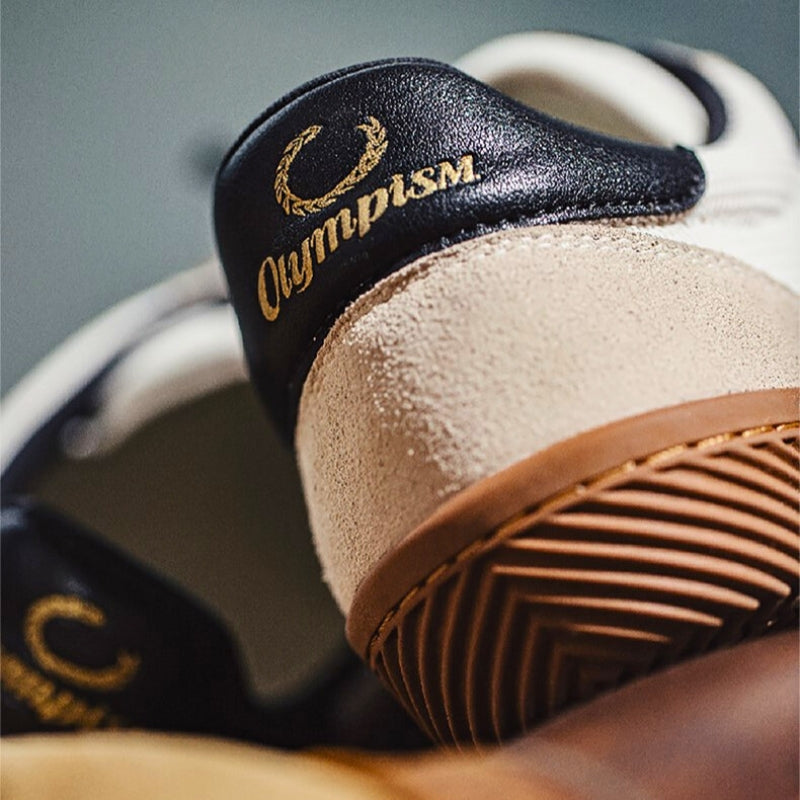 Suede Retro Sneakers With Shock Absorbing Sole