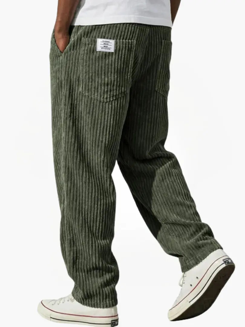 Faren Textured Drawstring Corduroy Trousers