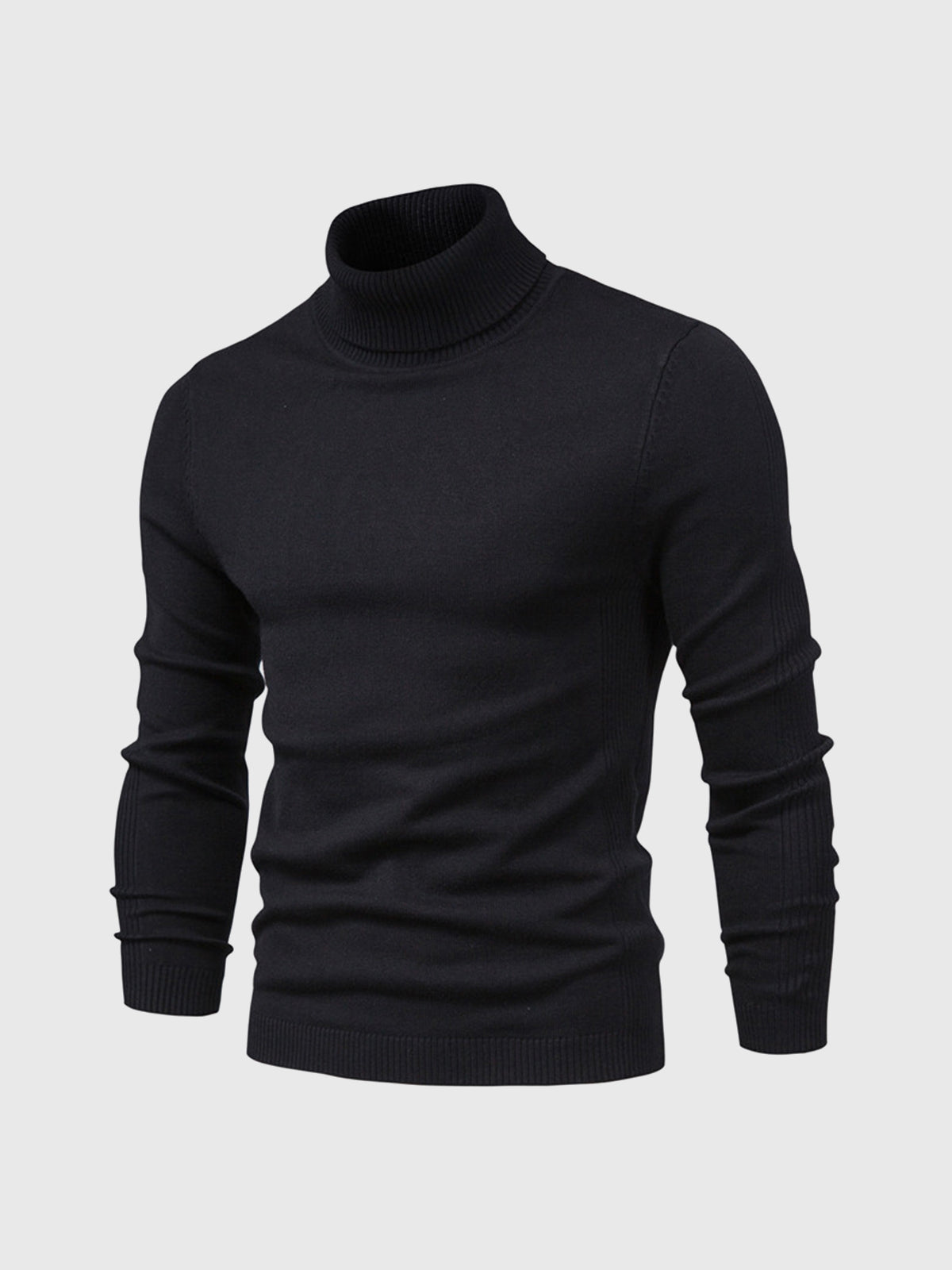 Soft Washable Cotton Turtleneck Sweater