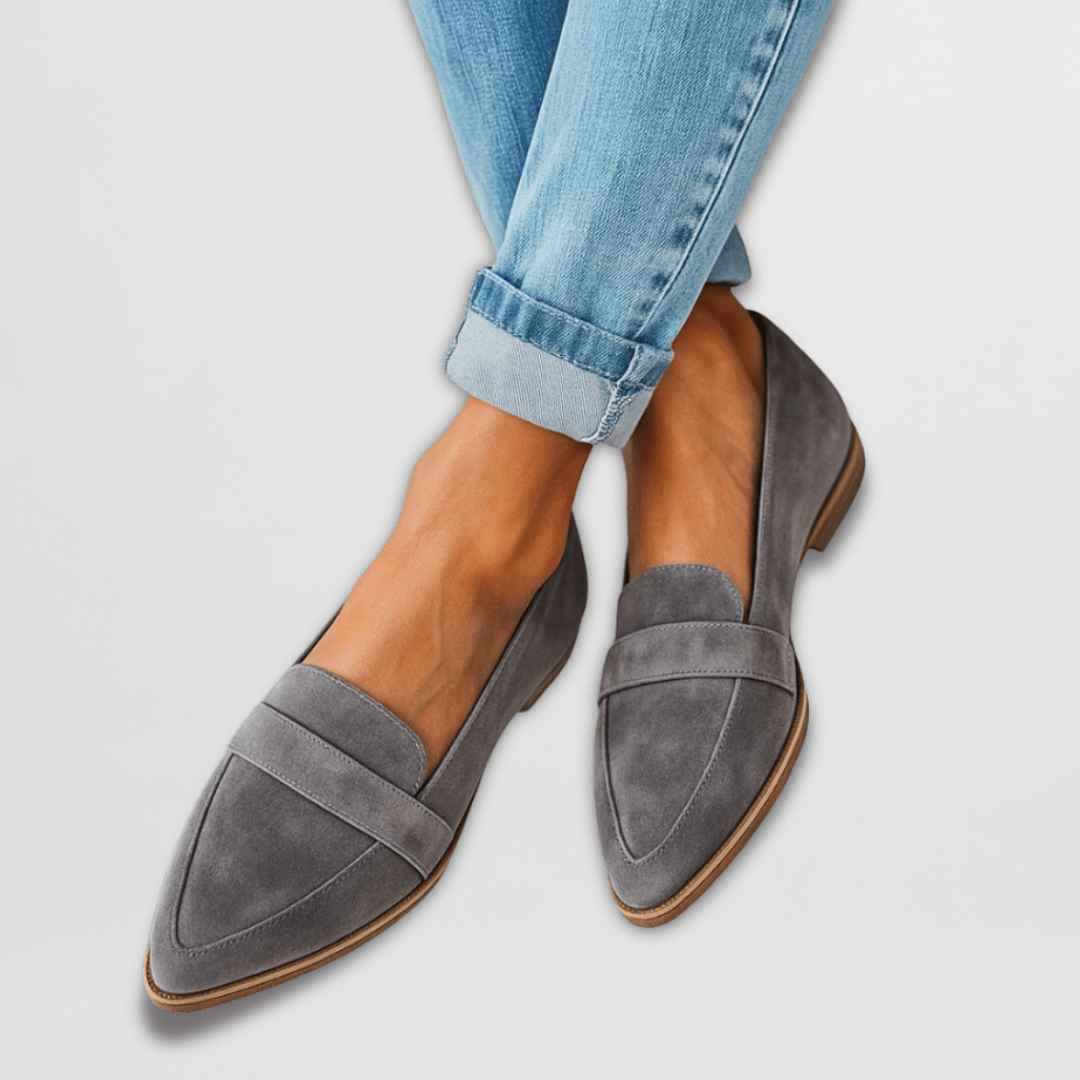 Soft Suede Orthopedic Loafers – Pointed Toe – Slip-On