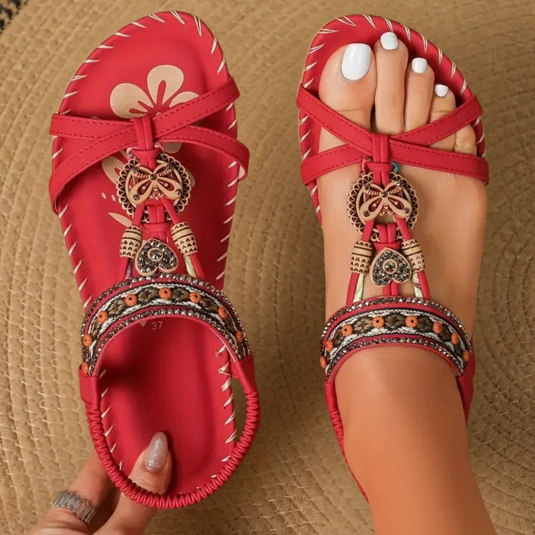 Women's Flat T-Strap Orthopedic Summer Sandals