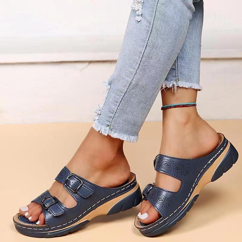 Wide Fit Orthopedic Sandals with PU Cushioned Sole