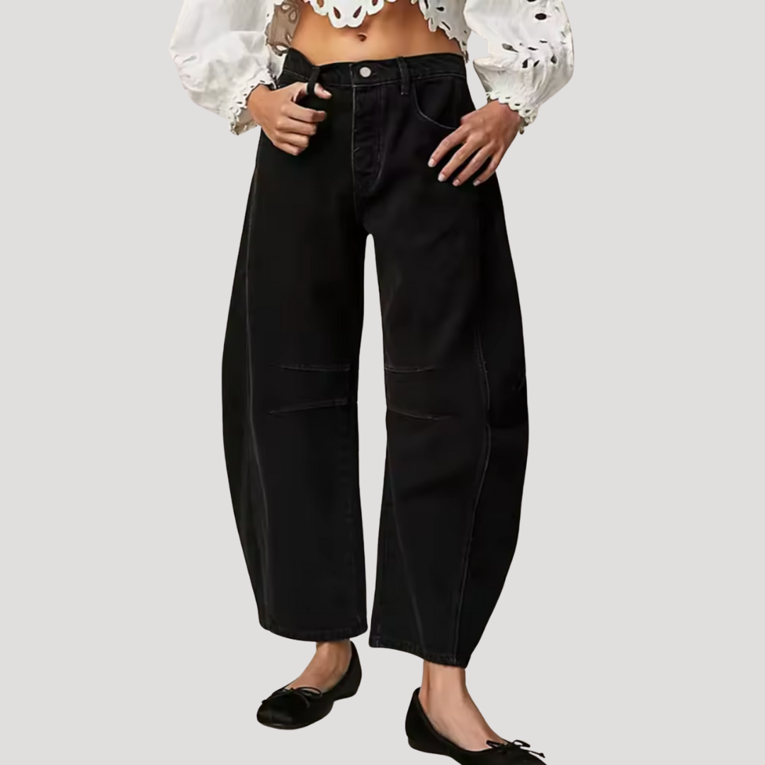 Women's Loose Fit Barrel Leg Jeans