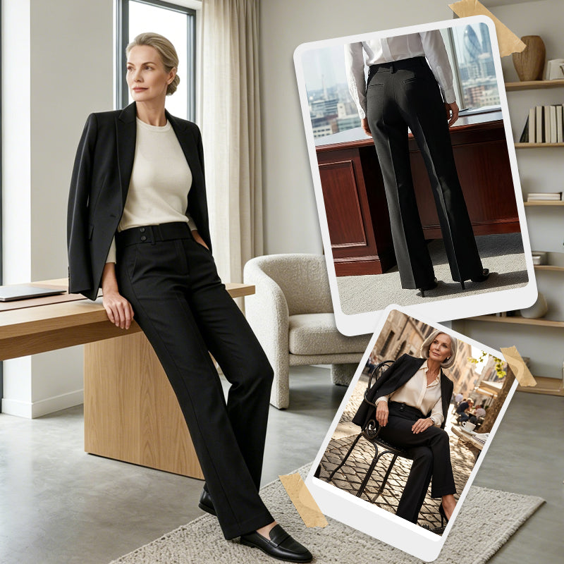 Elowra Tailored Flared Suit Trousers