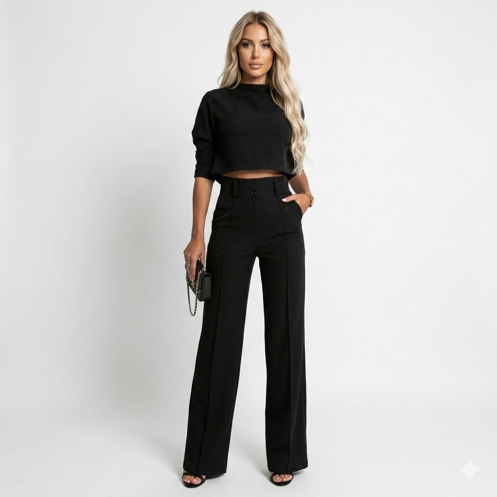 Camille Laurent Cropped Top Two-Piece Set