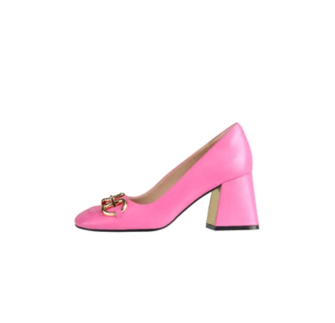 Retro Buckle High Heel Shoes