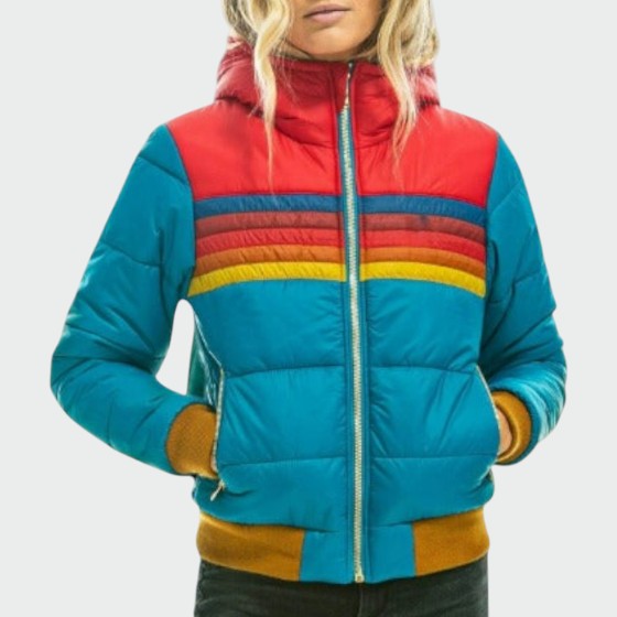 Kira Waterproof Colour Block Puffer Jacket