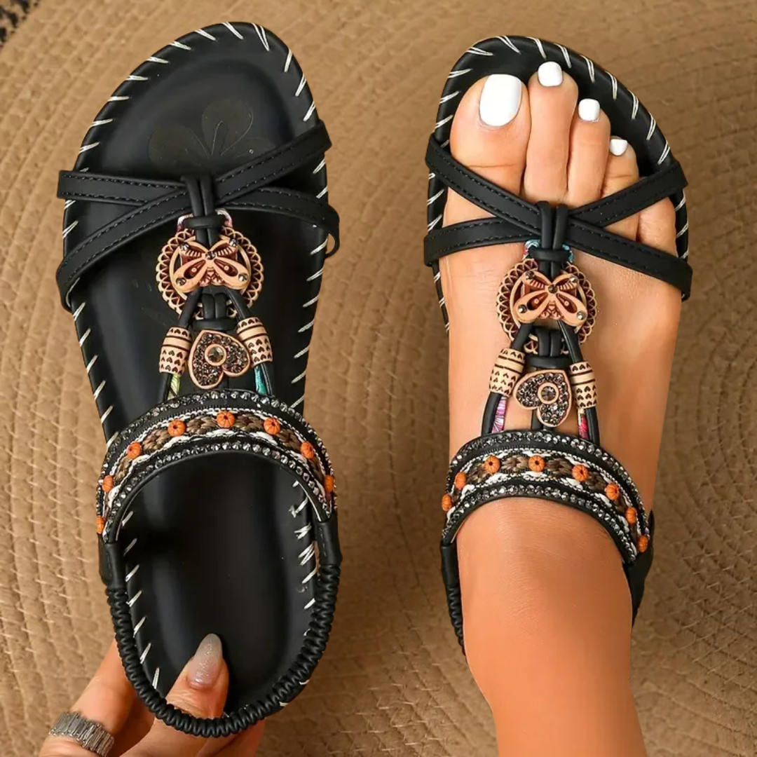 Women's Flat T-Strap Orthopedic Summer Sandals