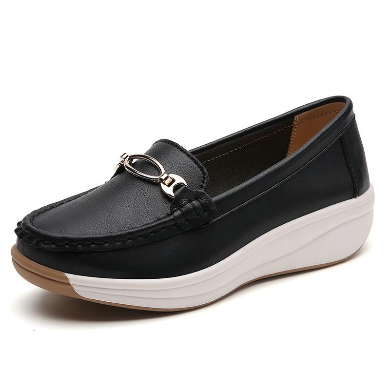 Genuine Leather Slip-On Loafers