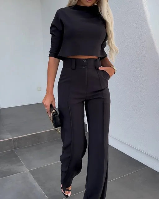 Camille Laurent Cropped Top Two-Piece Set