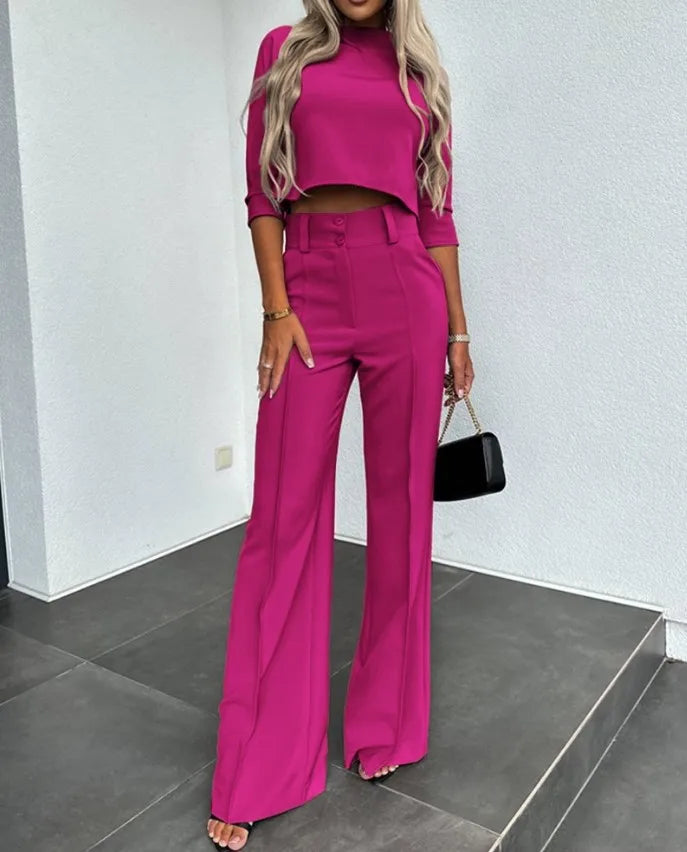 Camille Laurent Cropped Top Two-Piece Set